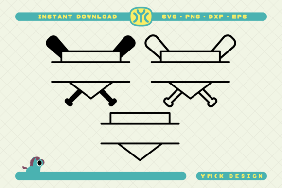 Home Plate Split Monogram SVG: A Versatile Graphics Asset for Crafts
