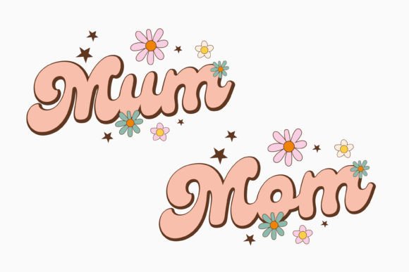 Mum Mom: A Charming Retro Design for Mothers Day