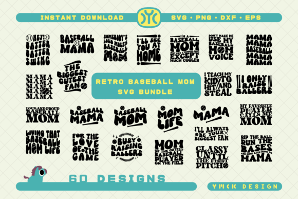 Retro Baseball Mom SVG Bundle: A Must-Have for Crafts & Graphics
